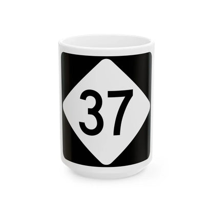 NC 37 (North Carolina) (Road Sign) White Coffee Mug 15oz - Go Mug Yourself