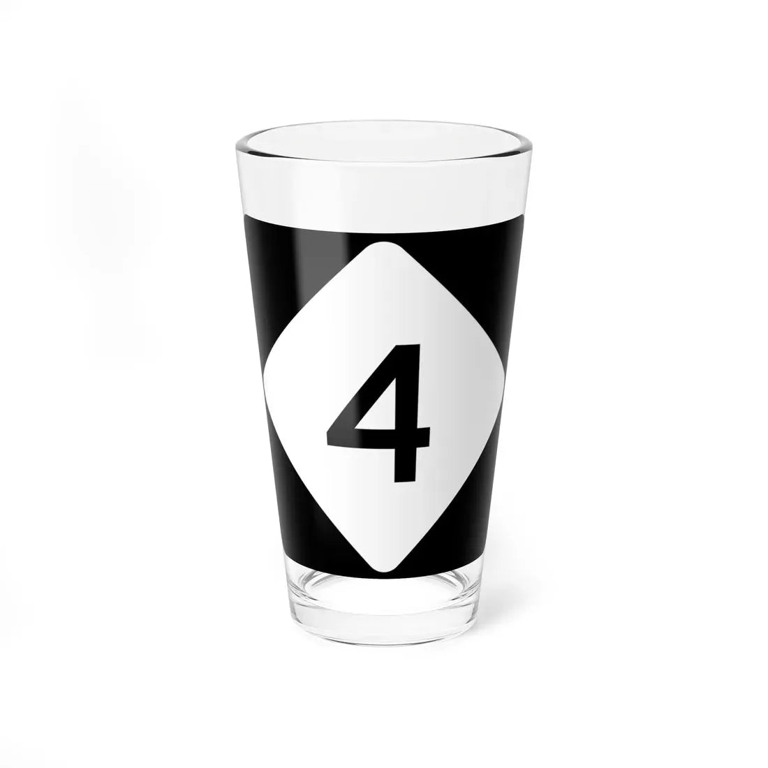 NC 4 (North Carolina) (Road Sign) Pint Glass 16oz 16oz - Go Mug Yourself
