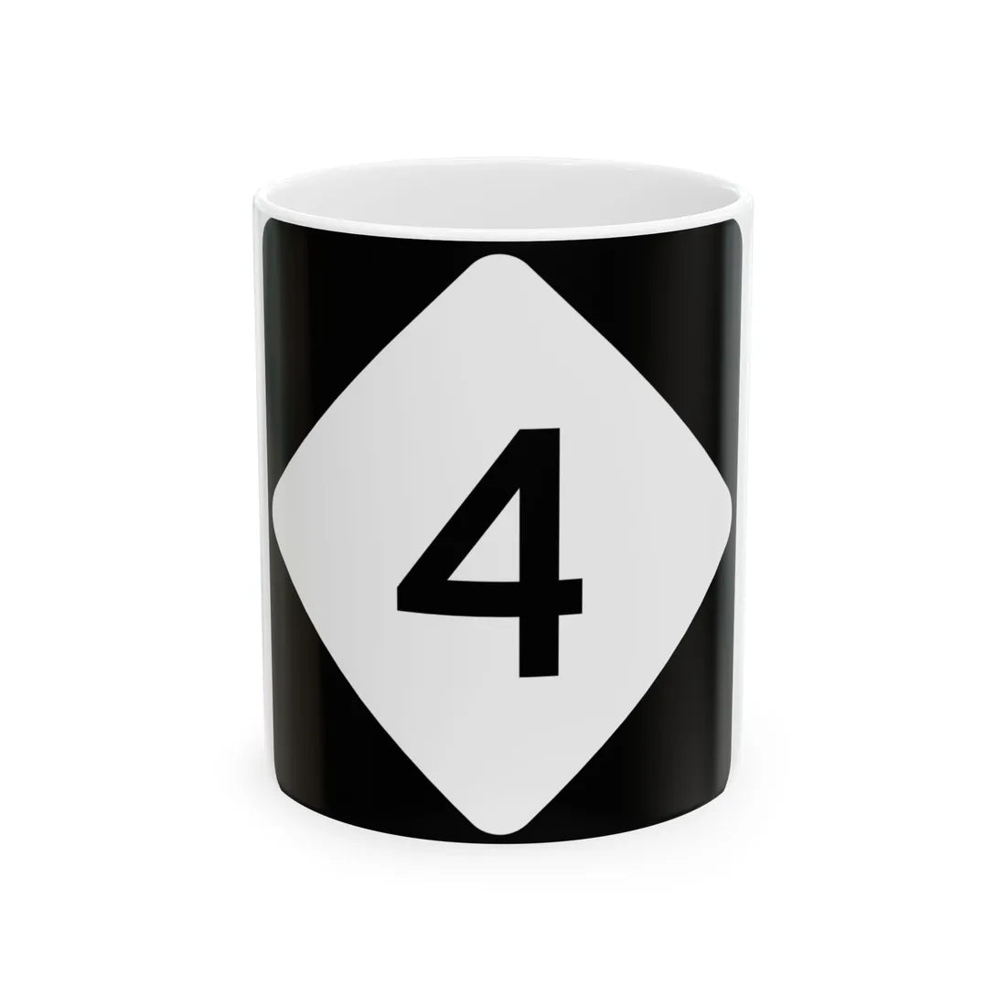 NC 4 (North Carolina) (Road Sign) White Coffee Mug 11oz - Go Mug Yourself