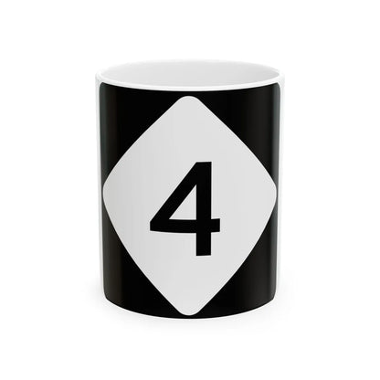 NC 4 (North Carolina) (Road Sign) White Coffee Mug 11oz - Go Mug Yourself