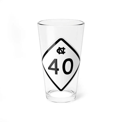 NC 40 1957 (North Carolina) (Road Sign) Pint Glass 16oz 16oz - Go Mug Yourself