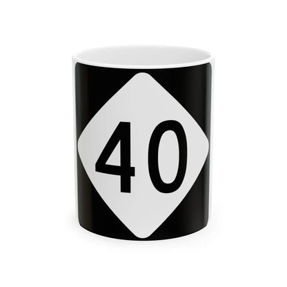 NC 40 (North Carolina) (Road Sign) White Coffee Mug 11oz - Go Mug Yourself