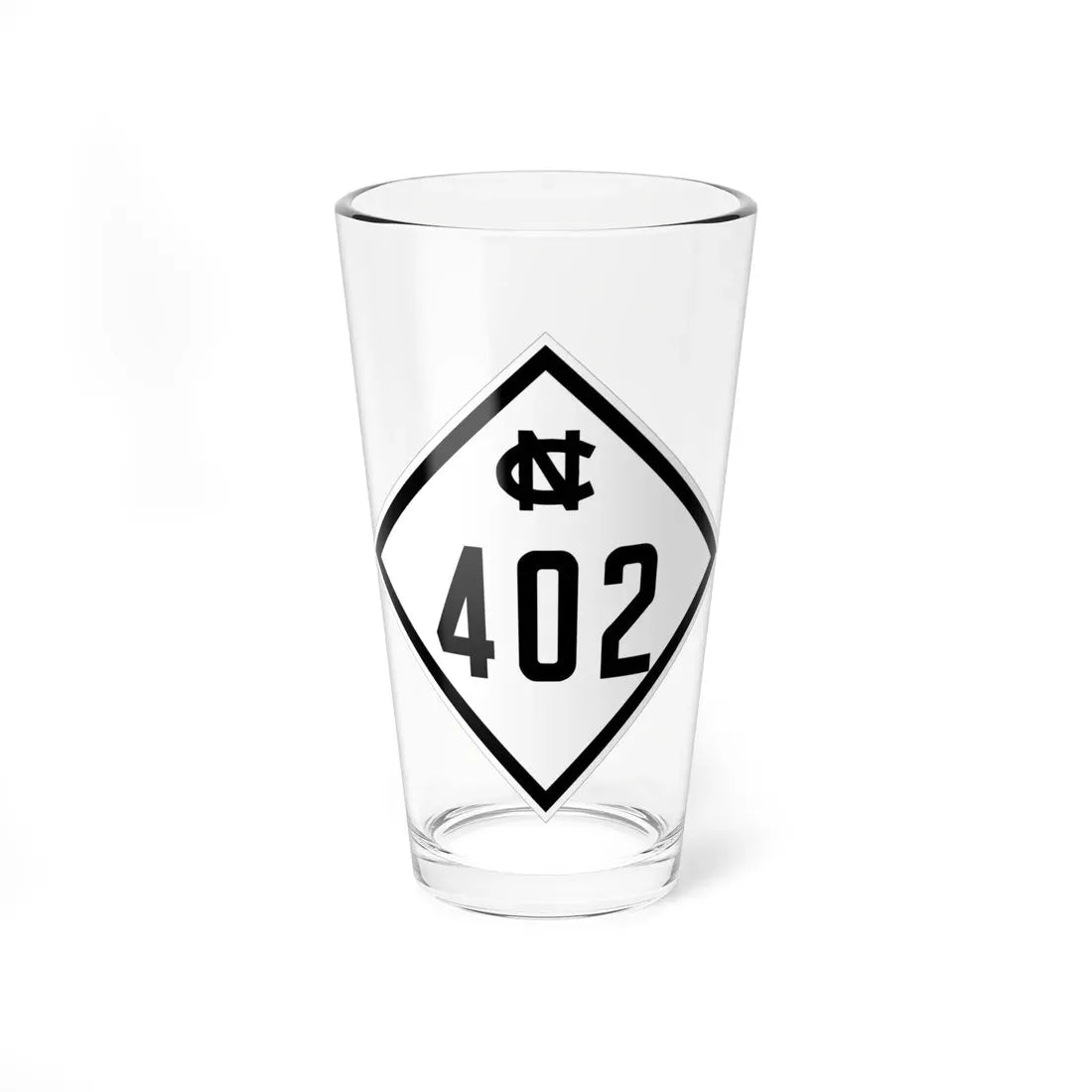 NC 402 1945 (North Carolina) (Road Sign) Pint Glass 16oz 16oz - Go Mug Yourself
