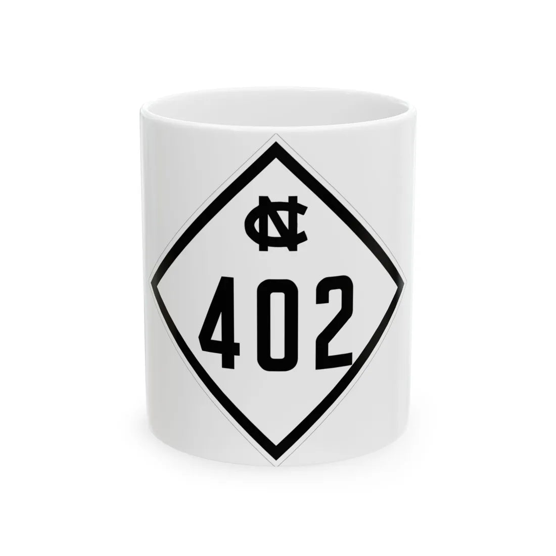 NC 402 1945 (North Carolina) (Road Sign) White Coffee Mug 11oz - Go Mug Yourself
