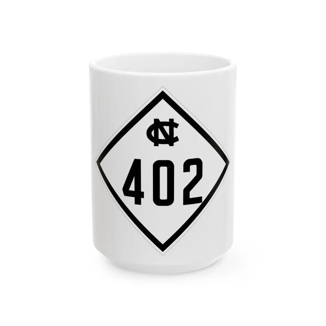 NC 402 1945 (North Carolina) (Road Sign) White Coffee Mug 15oz - Go Mug Yourself