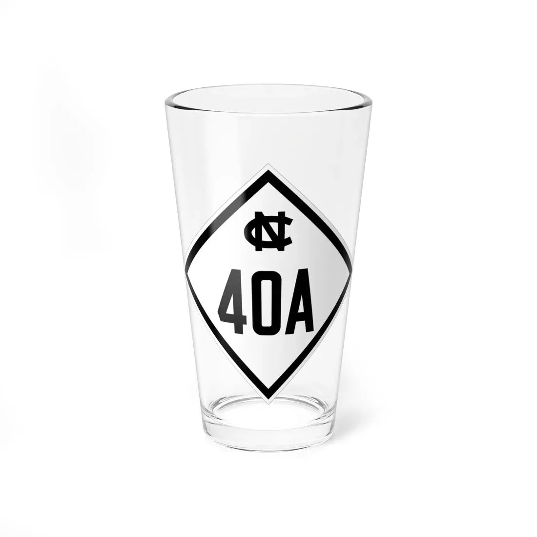 NC 40A 1945 (North Carolina) (Road Sign) Pint Glass 16oz 16oz - Go Mug Yourself