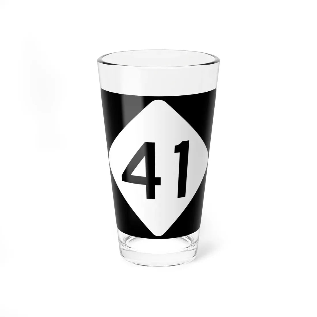 NC 41 (North Carolina) (Road Sign) Pint Glass 16oz 16oz - Go Mug Yourself