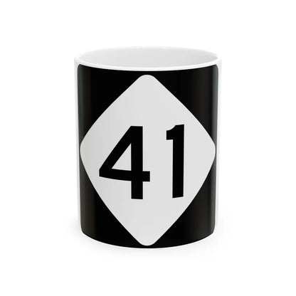 NC 41 (North Carolina) (Road Sign) White Coffee Mug 11oz - Go Mug Yourself