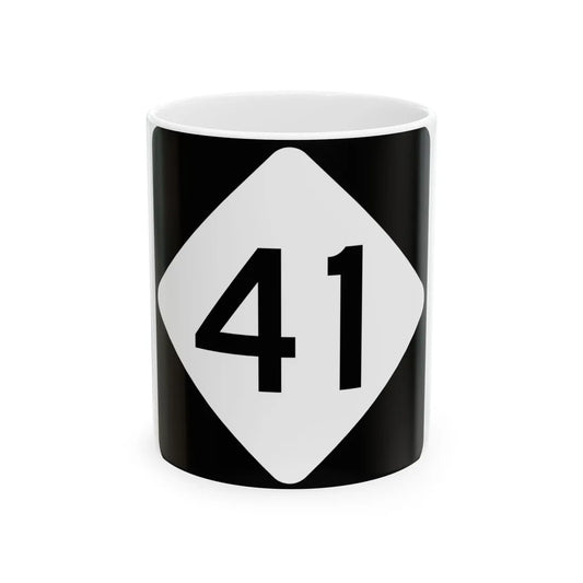 NC 41 (North Carolina) (Road Sign) White Coffee Mug 11oz - Go Mug Yourself