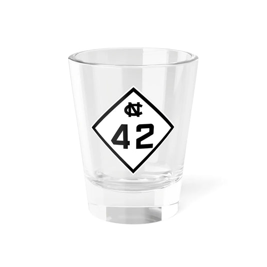 NC 42 1945 (North Carolina) (Road Sign) Shot Glass 1.5oz 1.5oz - Go Mug Yourself