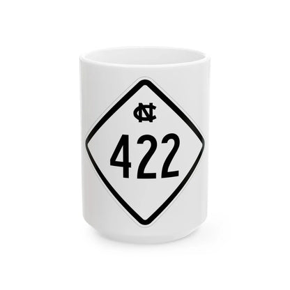 NC 422 1957 (North Carolina) (Road Sign) White Coffee Mug 15oz - Go Mug Yourself