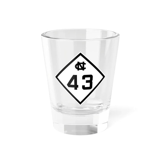 NC 43 1945 (North Carolina) (Road Sign) Shot Glass 1.5oz 1.5oz - Go Mug Yourself