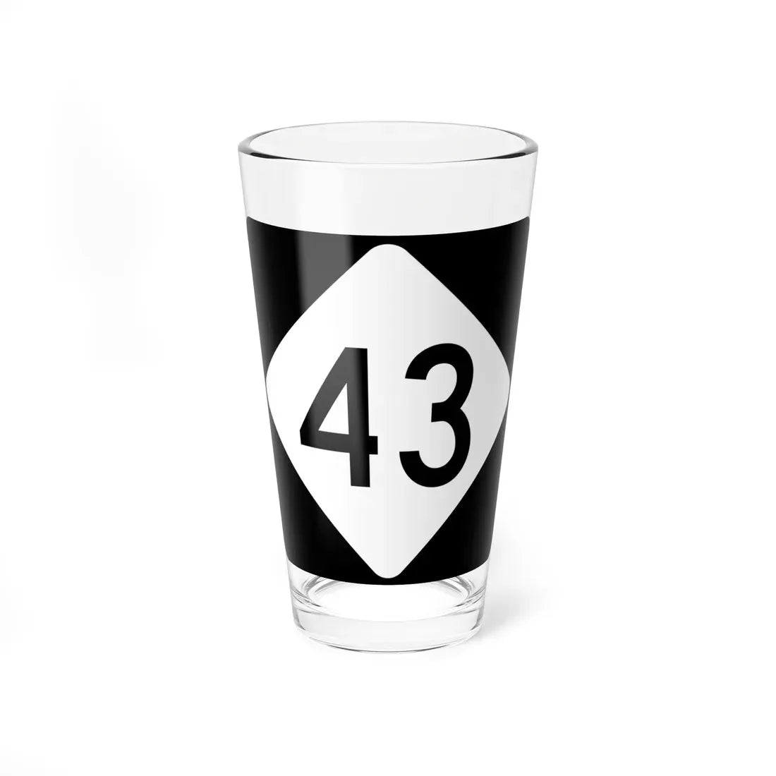 NC 43 (North Carolina) (Road Sign) Pint Glass 16oz 16oz - Go Mug Yourself