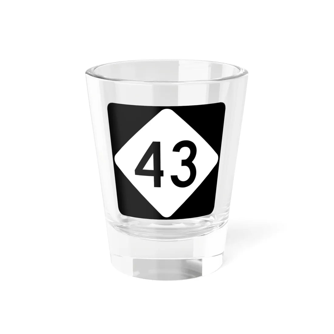 NC 43 (North Carolina) (Road Sign) Shot Glass 1.5oz 1.5oz - Go Mug Yourself