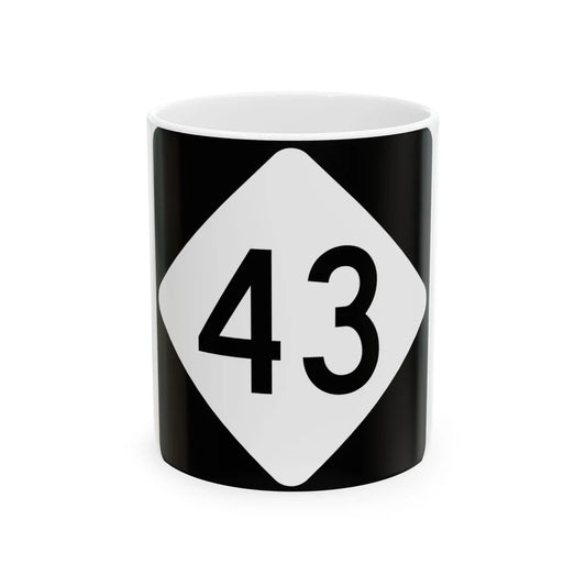 NC 43 (North Carolina) (Road Sign) White Coffee Mug 11oz - Go Mug Yourself