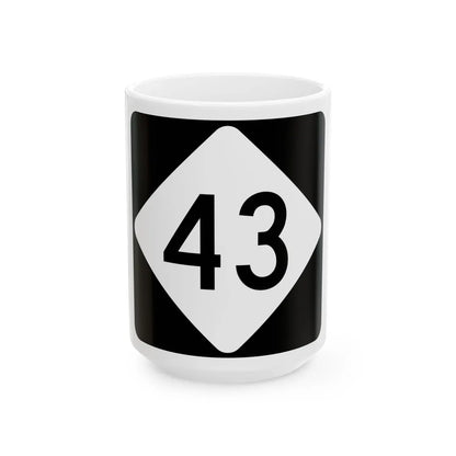 NC 43 (North Carolina) (Road Sign) White Coffee Mug 15oz - Go Mug Yourself