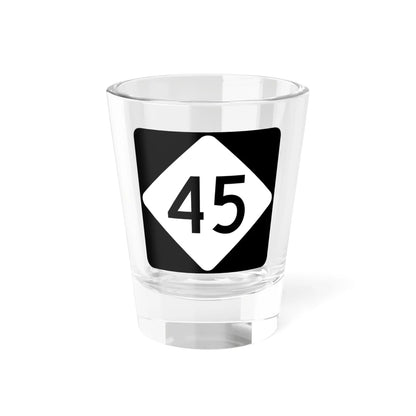 NC 45 (North Carolina) (Road Sign) Shot Glass 1.5oz 1.5oz - Go Mug Yourself