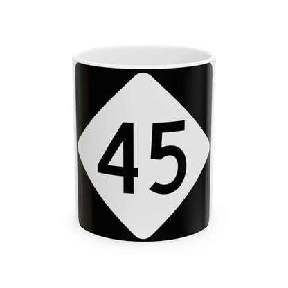 NC 45 (North Carolina) (Road Sign) White Coffee Mug 11oz - Go Mug Yourself