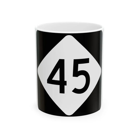 NC 45 (North Carolina) (Road Sign) White Coffee Mug 11oz - Go Mug Yourself