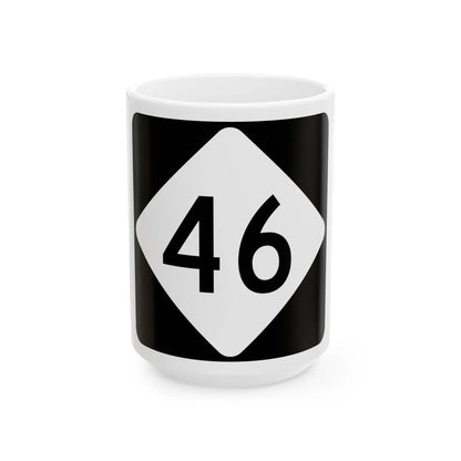 NC 46 (North Carolina) (Road Sign) White Coffee Mug 15oz - Go Mug Yourself