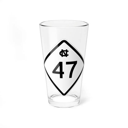 NC 47 1957 (North Carolina) (Road Sign) Pint Glass 16oz 16oz - Go Mug Yourself