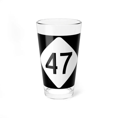 NC 47 (North Carolina) (Road Sign) Pint Glass 16oz 16oz - Go Mug Yourself