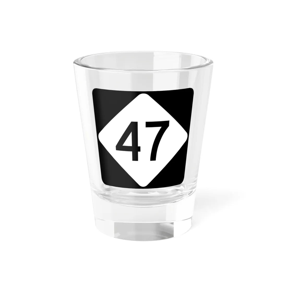 NC 47 (North Carolina) (Road Sign) Shot Glass 1.5oz 1.5oz - Go Mug Yourself
