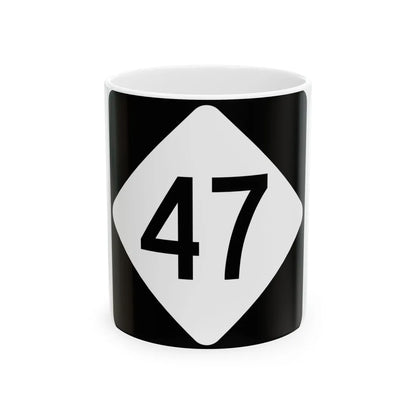NC 47 (North Carolina) (Road Sign) White Coffee Mug 11oz - Go Mug Yourself