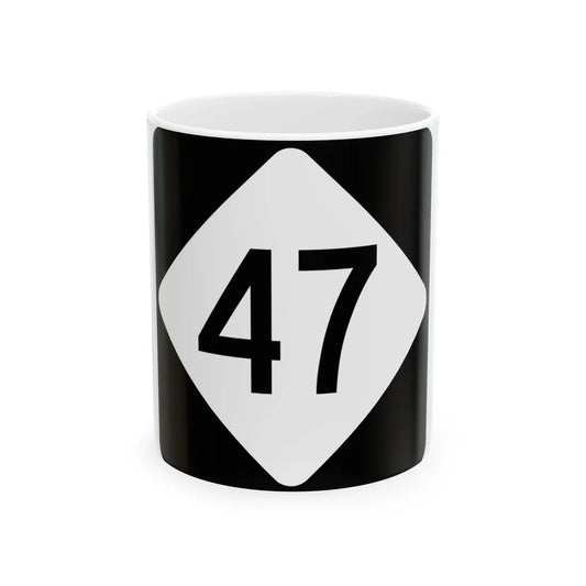 NC 47 (North Carolina) (Road Sign) White Coffee Mug 11oz - Go Mug Yourself