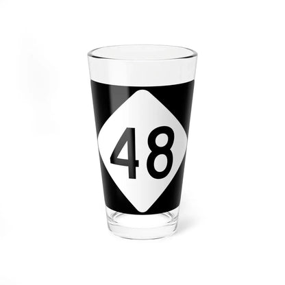 NC 48 (North Carolina) (Road Sign) Pint Glass 16oz 16oz - Go Mug Yourself