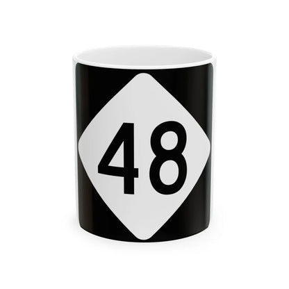 NC 48 (North Carolina) (Road Sign) White Coffee Mug 11oz - Go Mug Yourself
