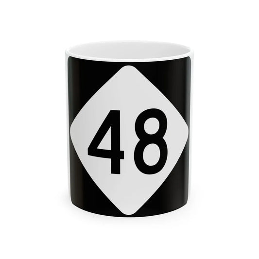 NC 48 (North Carolina) (Road Sign) White Coffee Mug 11oz - Go Mug Yourself