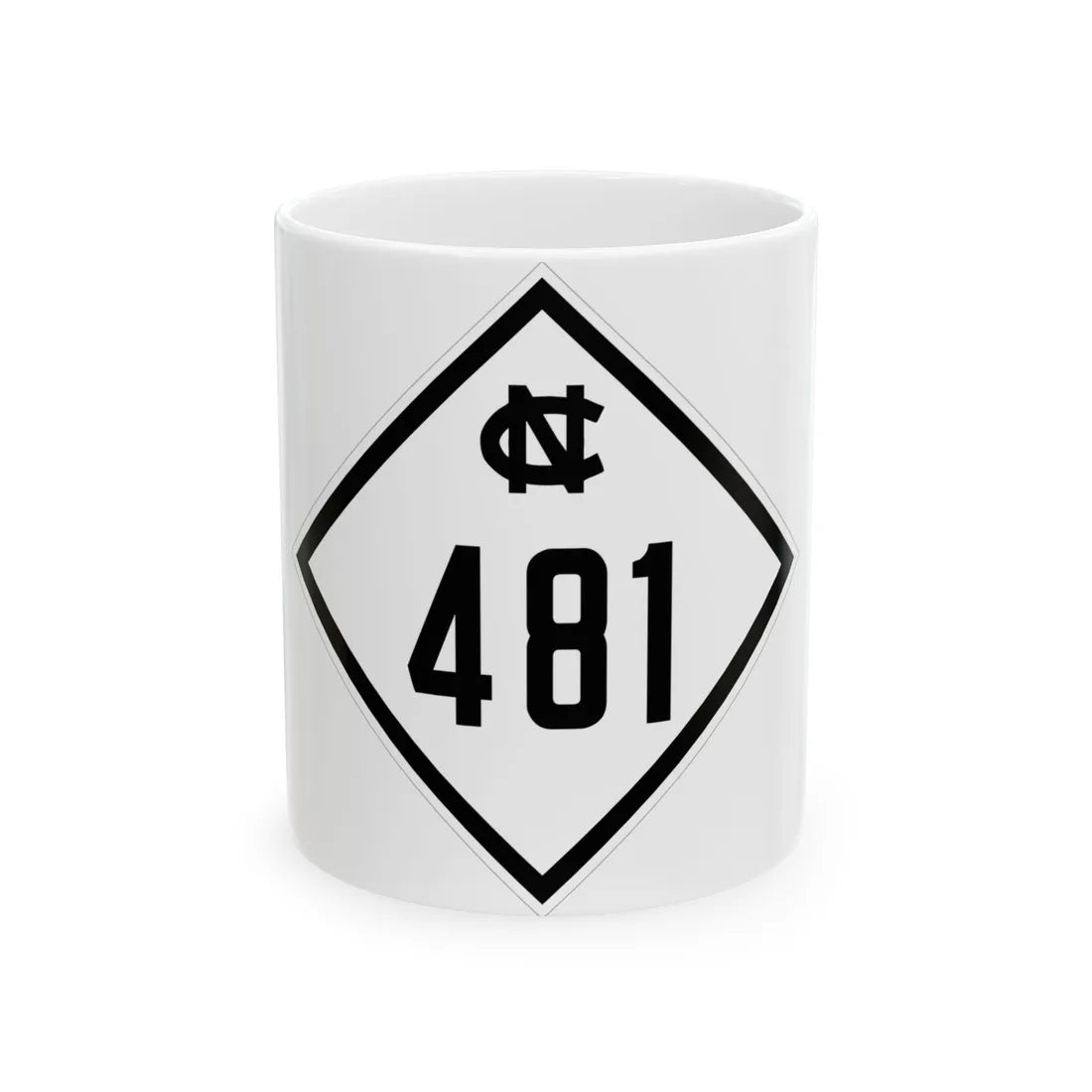 NC 481 1945 (North Carolina) (Road Sign) White Coffee Mug 11oz - Go Mug Yourself