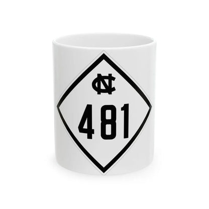 NC 481 1945 (North Carolina) (Road Sign) White Coffee Mug 11oz - Go Mug Yourself