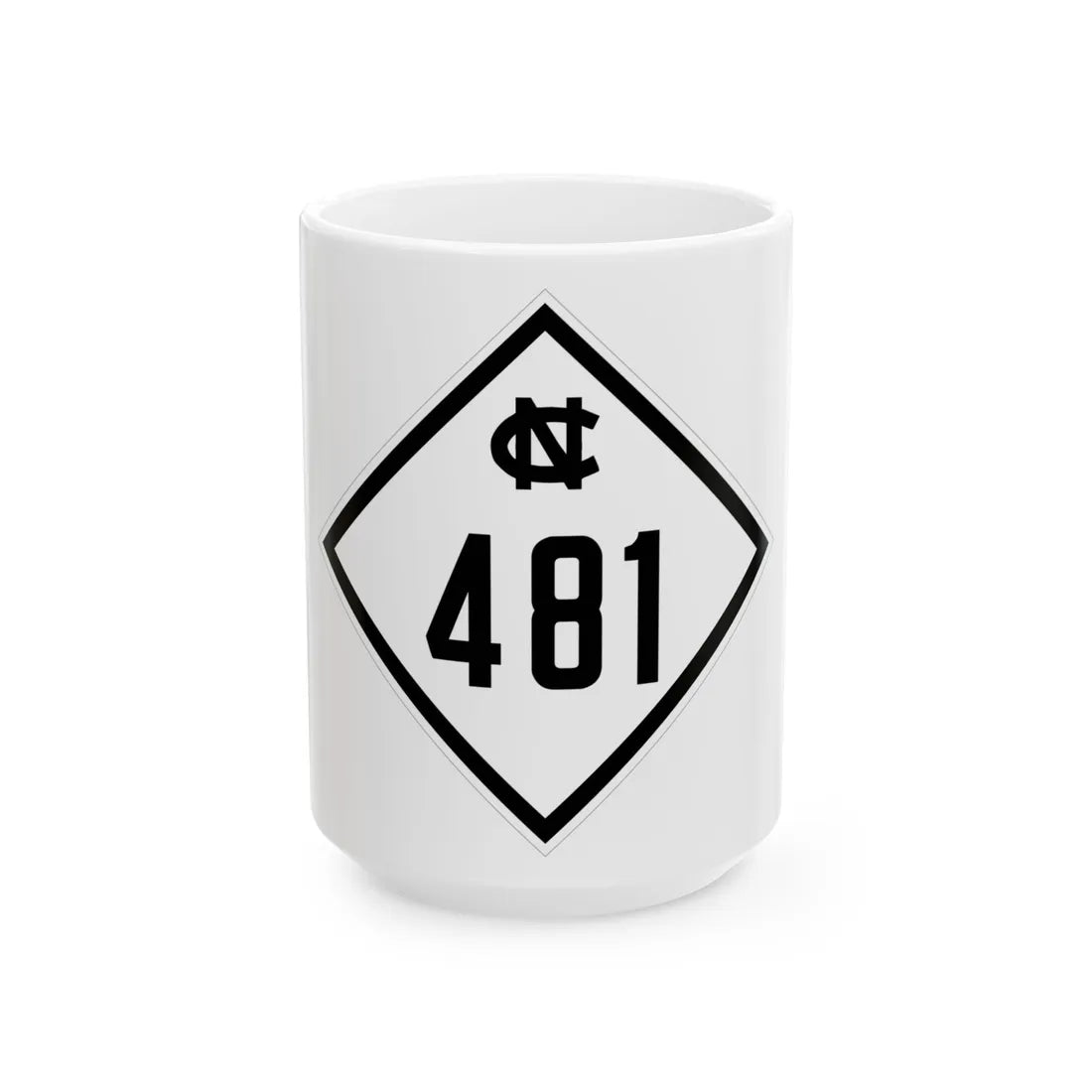 NC 481 1945 (North Carolina) (Road Sign) White Coffee Mug 15oz - Go Mug Yourself