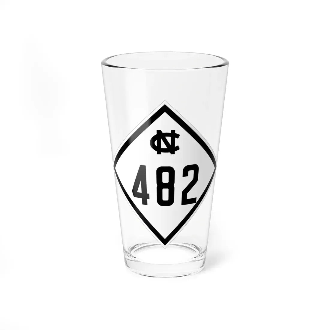 NC 482 1945 (North Carolina) (Road Sign) Pint Glass 16oz 16oz - Go Mug Yourself