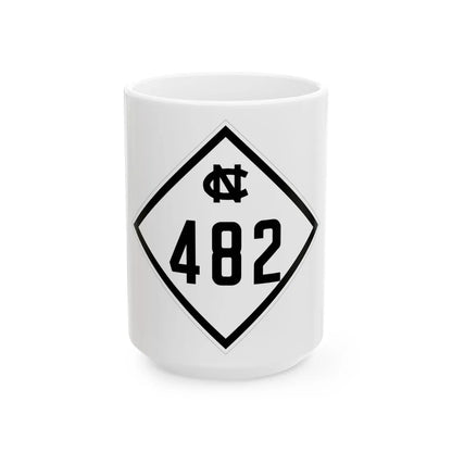 NC 482 1945 (North Carolina) (Road Sign) White Coffee Mug 15oz - Go Mug Yourself