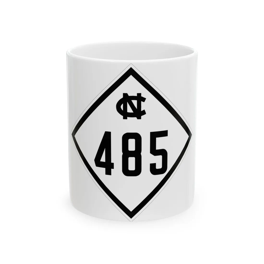 NC 485 1945 (North Carolina) (Road Sign) White Coffee Mug 11oz - Go Mug Yourself
