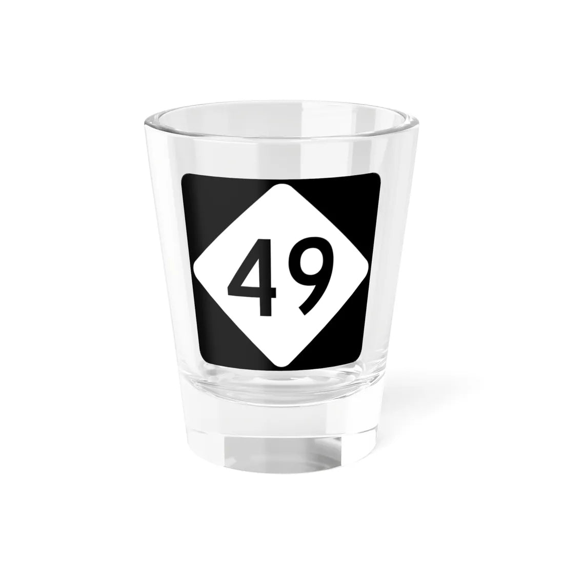 NC 49 (North Carolina) (Road Sign) Shot Glass 1.5oz 1.5oz - Go Mug Yourself