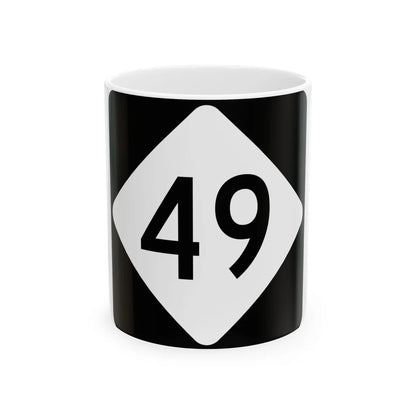 NC 49 (North Carolina) (Road Sign) White Coffee Mug 11oz - Go Mug Yourself