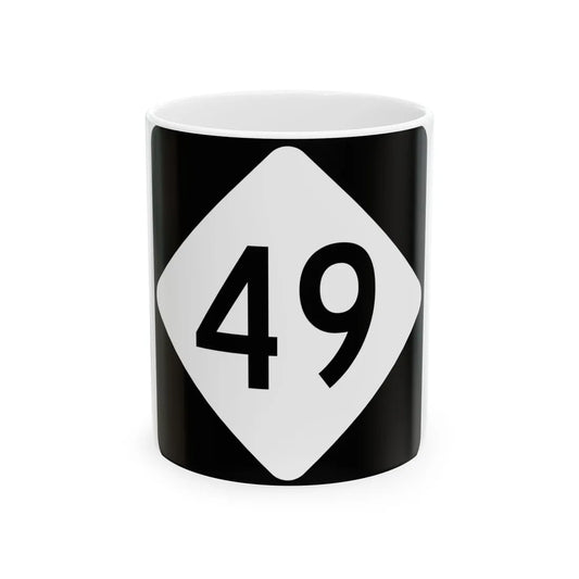 NC 49 (North Carolina) (Road Sign) White Coffee Mug 11oz - Go Mug Yourself