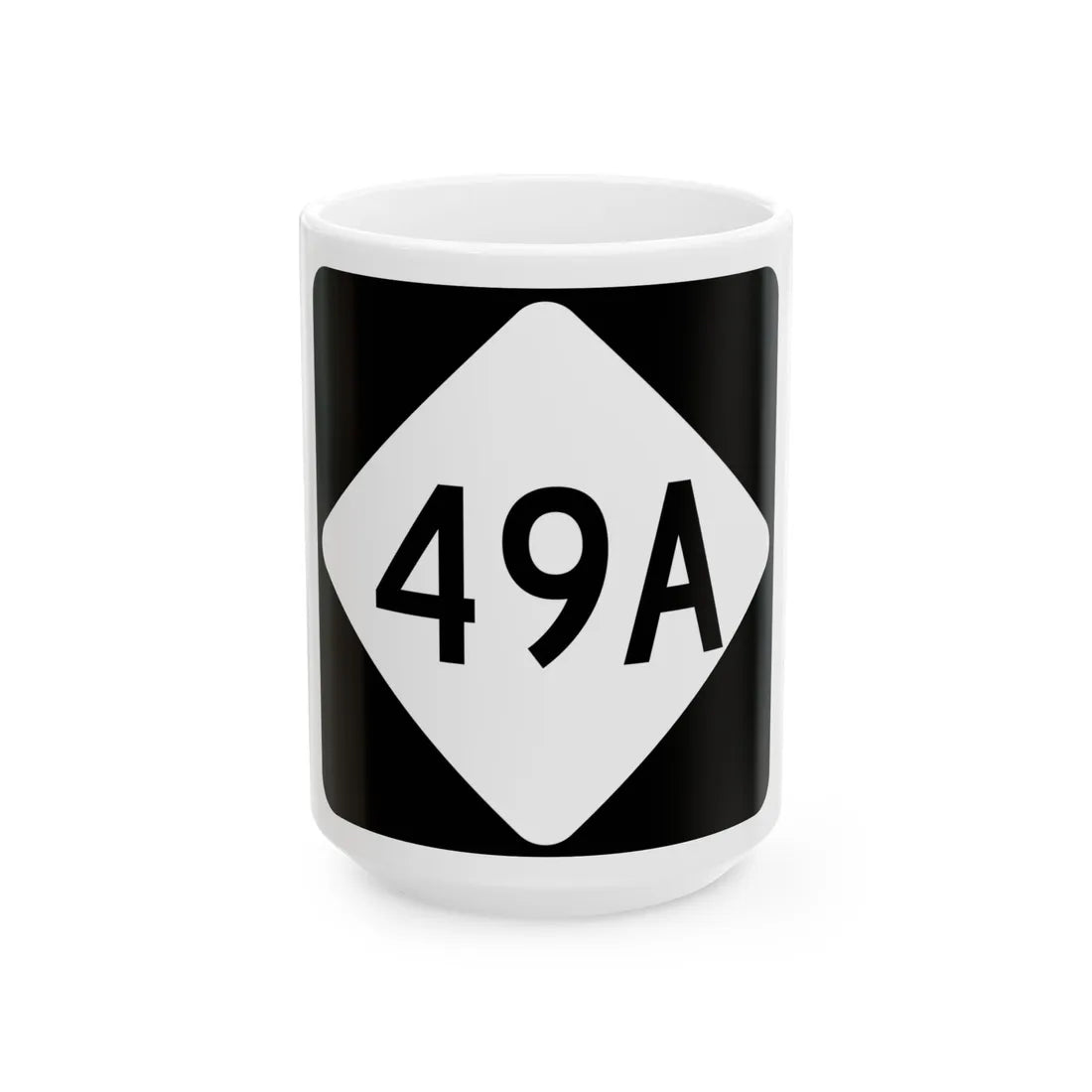 NC 49A (North Carolina) (Road Sign) White Coffee Mug 15oz - Go Mug Yourself