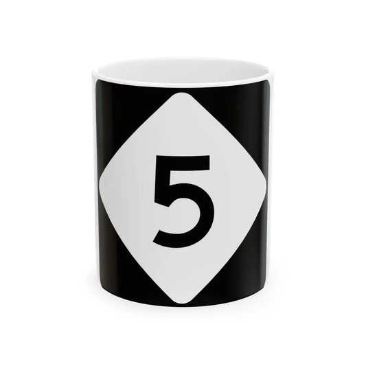 NC 5 (North Carolina) (Road Sign) White Coffee Mug 11oz - Go Mug Yourself