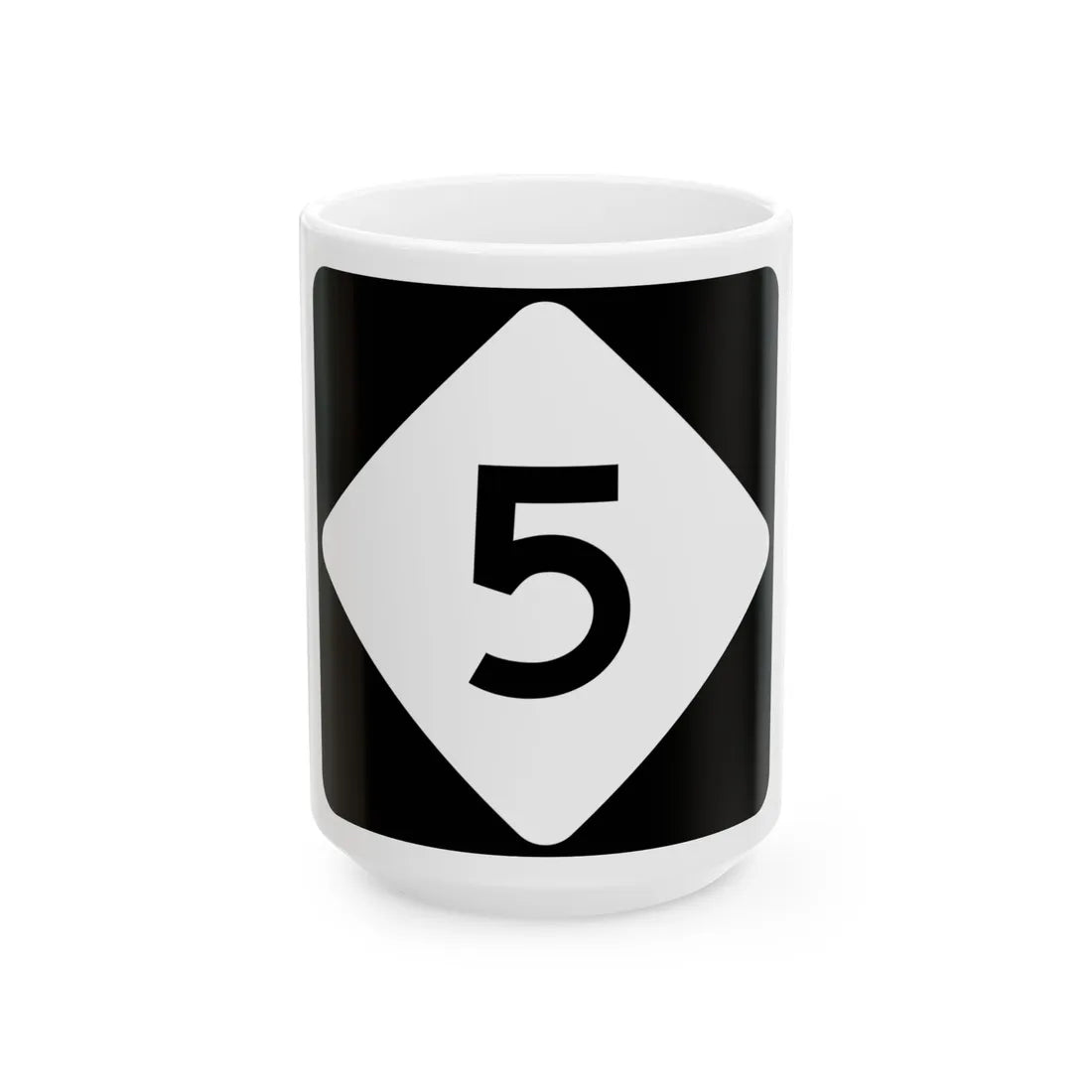 NC 5 (North Carolina) (Road Sign) White Coffee Mug 15oz - Go Mug Yourself