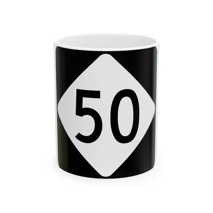 NC 50 (North Carolina) (Road Sign) White Coffee Mug 11oz - Go Mug Yourself