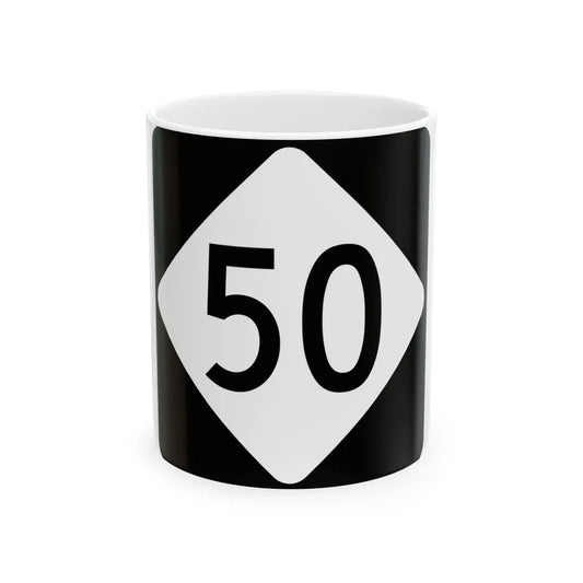 NC 50 (North Carolina) (Road Sign) White Coffee Mug 11oz - Go Mug Yourself