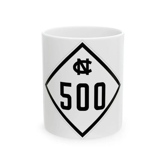 NC 500 1945 (North Carolina) (Road Sign) White Coffee Mug 11oz - Go Mug Yourself