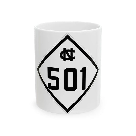 NC 501 1945 (North Carolina) (Road Sign) White Coffee Mug 11oz - Go Mug Yourself