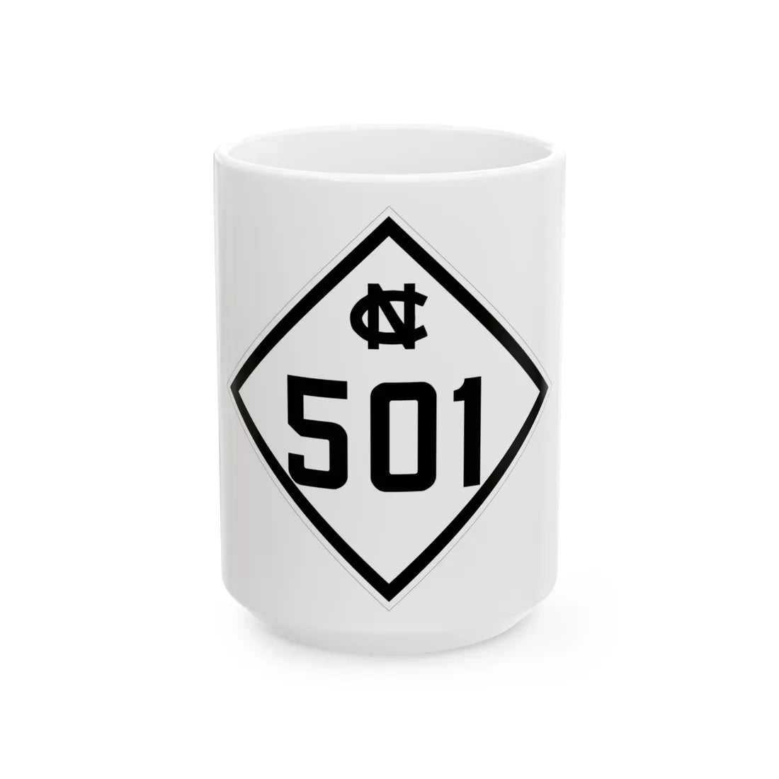 NC 501 1945 (North Carolina) (Road Sign) White Coffee Mug 15oz - Go Mug Yourself