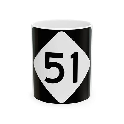 NC 51 (North Carolina) (Road Sign) White Coffee Mug 11oz - Go Mug Yourself